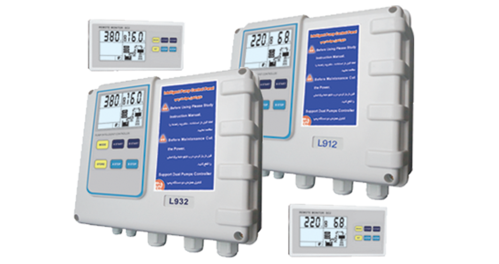 تابلو کنترل تمام اتوماتیک و هوشمند  (SC 2+ SPL 912 LCD(220V  (SC 2 + SPL 932 LCD(380V  مناسب برای کنترل بوستر پمپ ها با قابلیت کنترل از راه دور